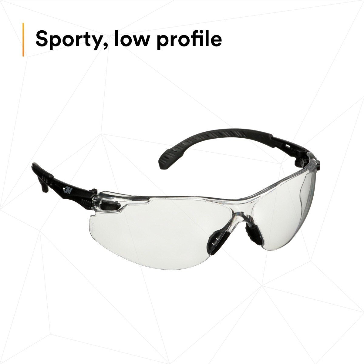 3M Scotchgard Solus 1000 Series Safety Glasses, Black Temples, Clear AF-AS Lens, Anti Fog Anti Scratch (S1501SGAF) (7100220751) - (20Pack) - 3