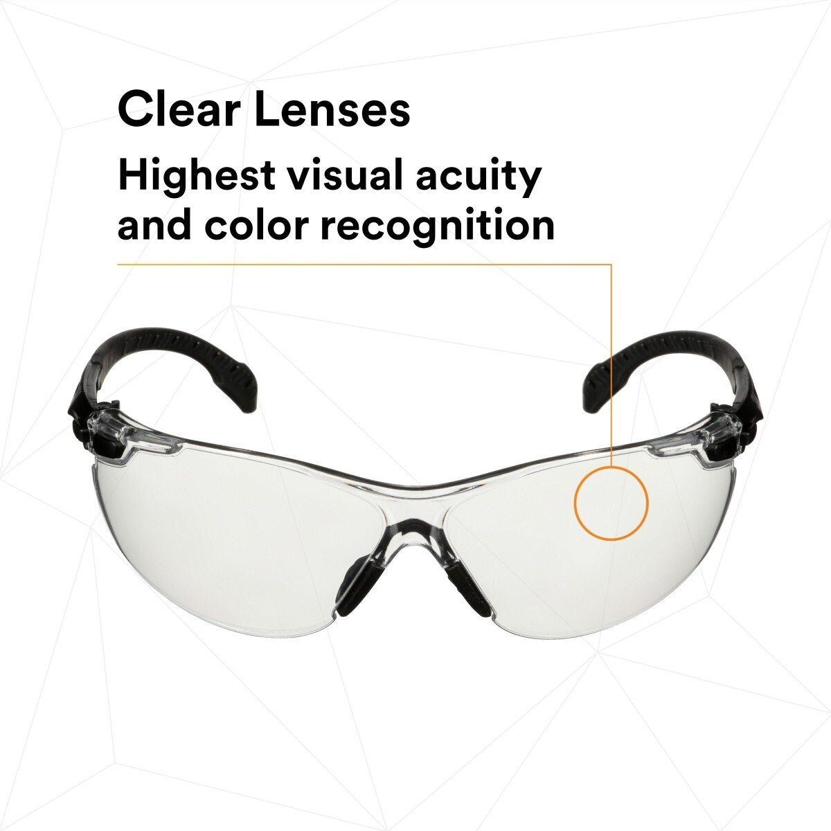 3M Scotchgard Solus 1000 Series Safety Glasses, Black Temples, Clear AF-AS Lens, Anti Fog Anti Scratch (S1501SGAF) (7100220751) - (20Pack) - 5