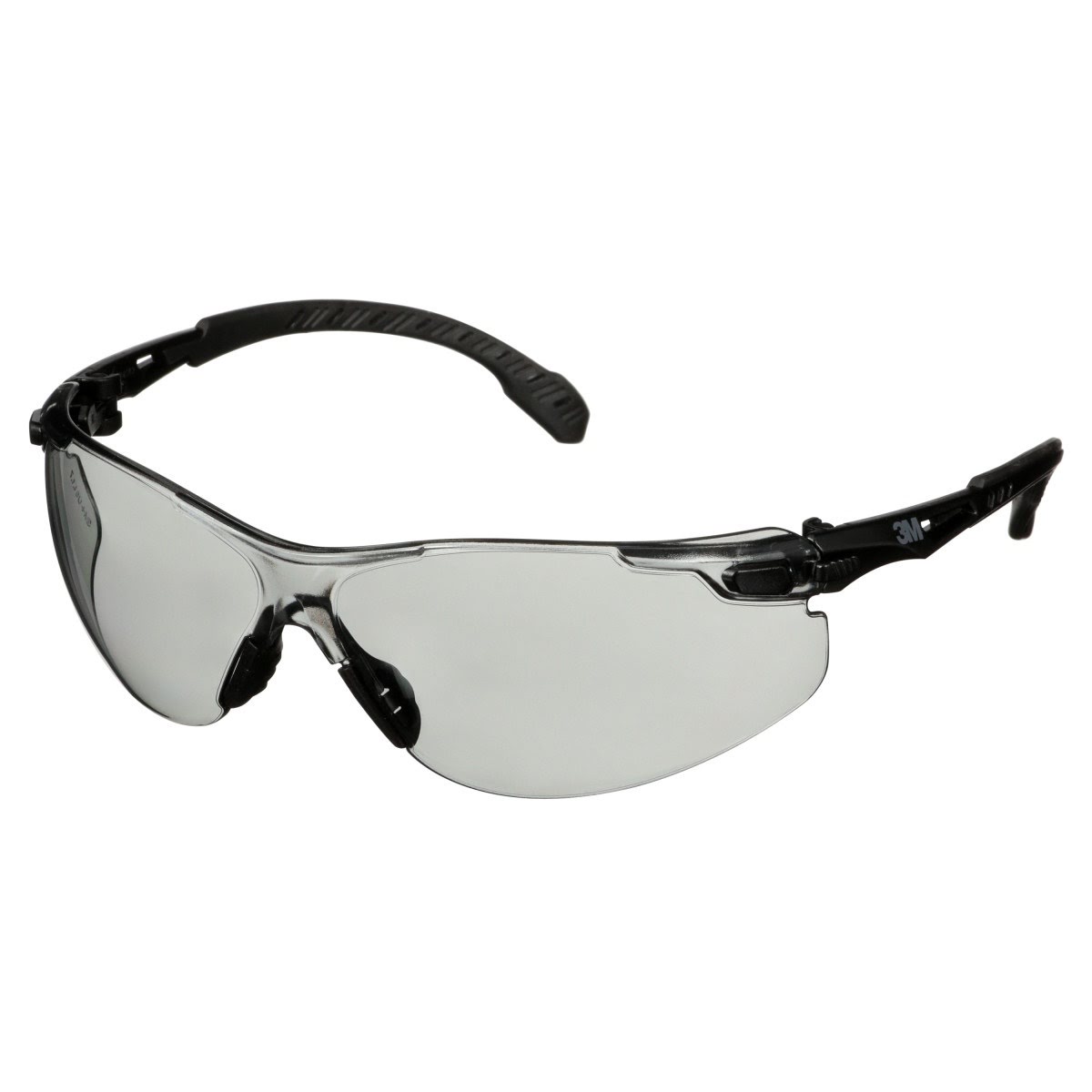 3M S1507SGAF Solus 1000 Series Safety Glasses, Black Temples, Indoor Outdoor Gray AF-AS Lens, Anti Fog Anti Scratch Coating (7100220752) - (20 Pack) - 3