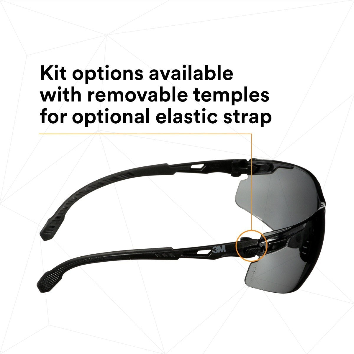 3M Solus 1000 Series Safety Glasses Kit, Black Frame, Gray Scotchgard Anti-Fog Lens (S1502SGAF-KT) (7100221211) - (20Pack) - 4