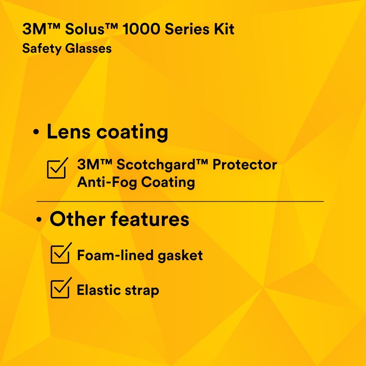 3M Solus 1000 Series Safety Glasses Kit, Black Frame, Gray Scotchgard Anti-Fog Lens (S1502SGAF-KT) (7100221211) - (20Pack) - 9