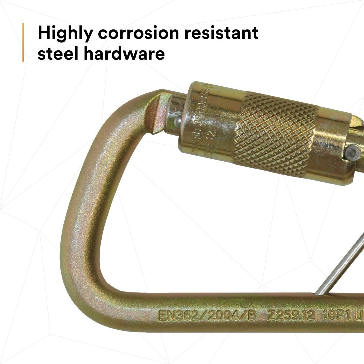 3M 2000117 Rollgliss Technical Rescue Offset D Fall Arrest Carabiner with Captive Eye, Gold, Medium (7100221696) - 4