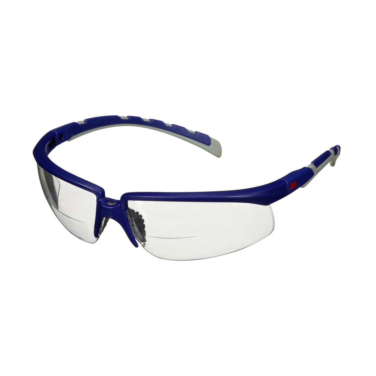 3M Solus 2000 Series Safety Reader Glasses, Blue Gray Temples, Clear +1.5 Anti Fog Anti Scratch Lens (S2015AF-BLU) (7100221704) - (20Pack) - 6