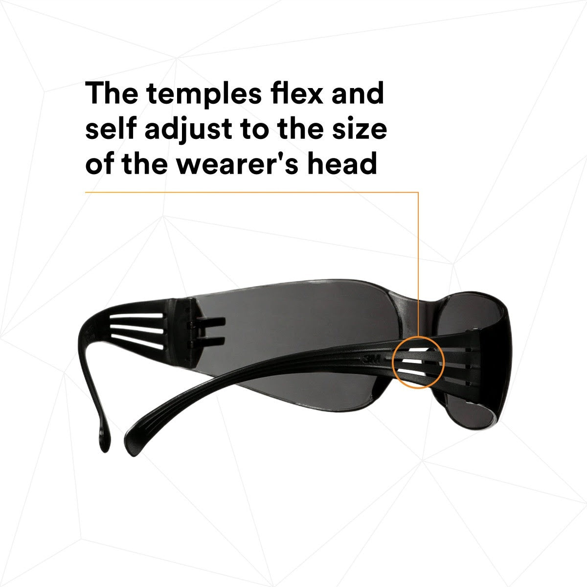 3M SF102AF-BLK SecureFit 100 Series, Black Temples, Gray Anti-Fog/Anti-Scratch Lens (7100238172) (400 Pack) - 7