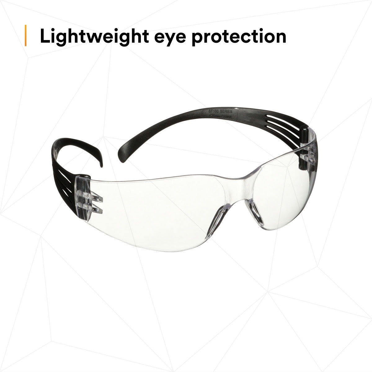3M SF101AF-BLK SecureFit 100 Series, Black Temples, Clear Anti-Fog/Anti-Scratch Lens (7100238175) - (100 Pack) - 10