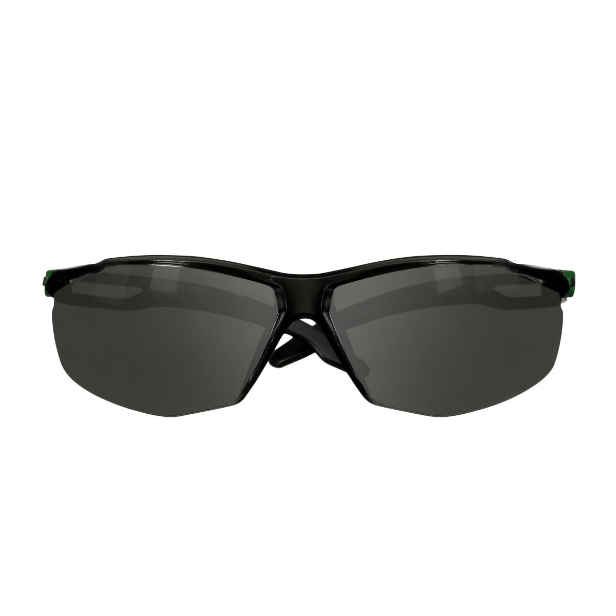 3M SF530AF-GRN SecureFit 500 Series Safety Glasses ANSI Z87 Impact Rated IR 3.0 Gray Anti Fog Anti Scratch Lens Black Green Frame (7100239086) - (20 Pack)