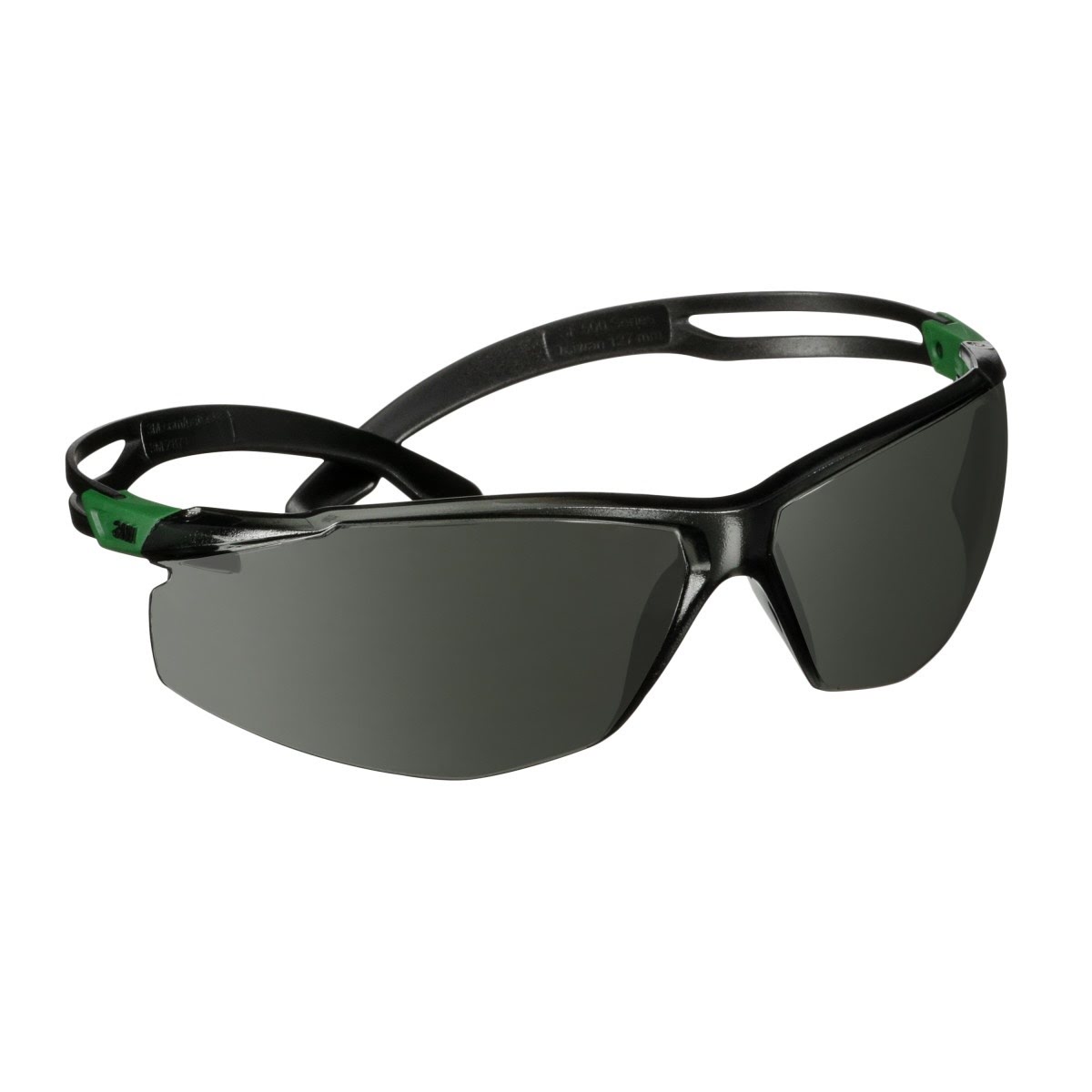 3M SF530AF-GRN SecureFit 500 Series Safety Glasses ANSI Z87 Impact Rated IR 3.0 Gray Anti Fog Anti Scratch Lens Black Green Frame (7100239086) - (20 Pack) - 4