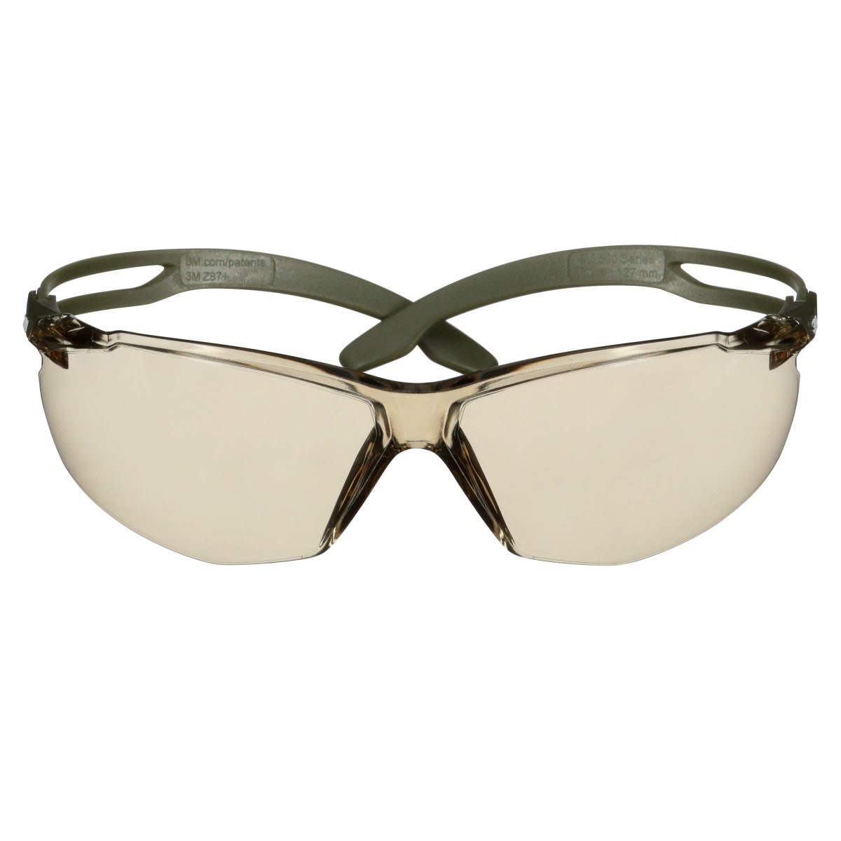 3M SecureFit 500 Series Safety Glasses, Scotchgard Anti Fog Coating, Anti Scratch, Light Brown Lens, Olive Frame, ANSI Z87.1-2020 (SF528SGAF-DGR) (7100239191) - (20Pack) - 6