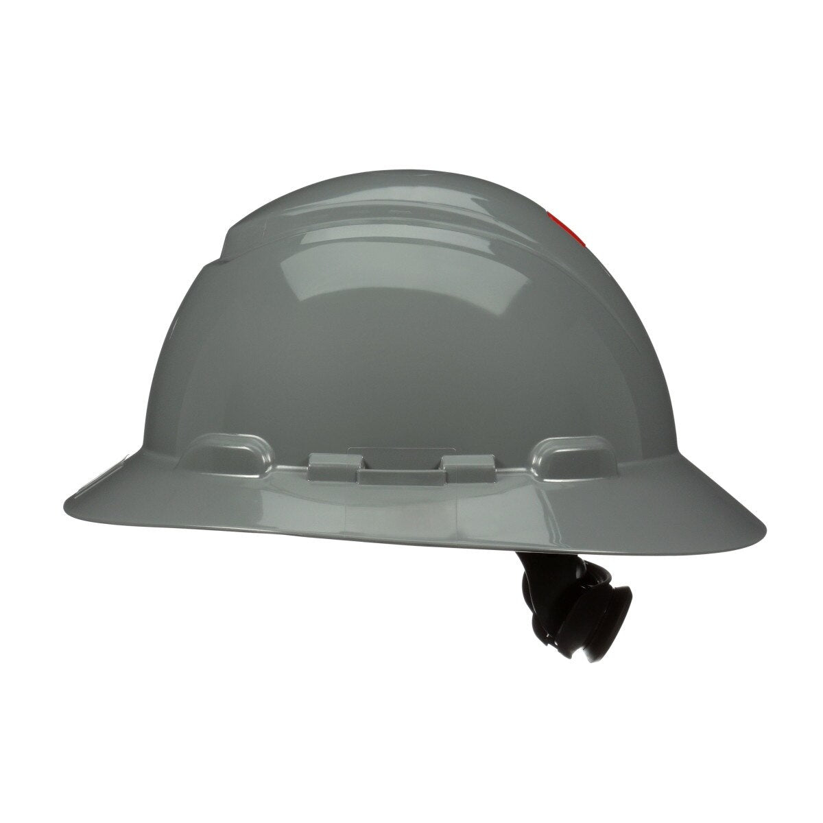 3M SecureFit Full Brim Hard Hat, Grey, Non-Vented, 4-Point Pressure Diffusion Ratchet Suspension, with UVicator Sensor, ANSI Z89.1 (H-808SFR-UV) (7100240025) - (20Pack) - 4