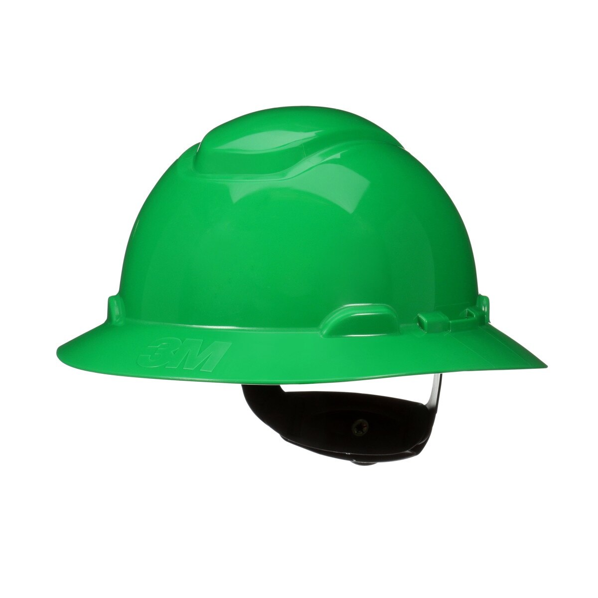 3M H-804SFR-UV SecureFit Full Brim Hard Hat, Green, Non-Vented, 4-Point Pressure Diffusion Ratchet Suspension, with Uvicator (7100240032) - (20 Pack) - 3