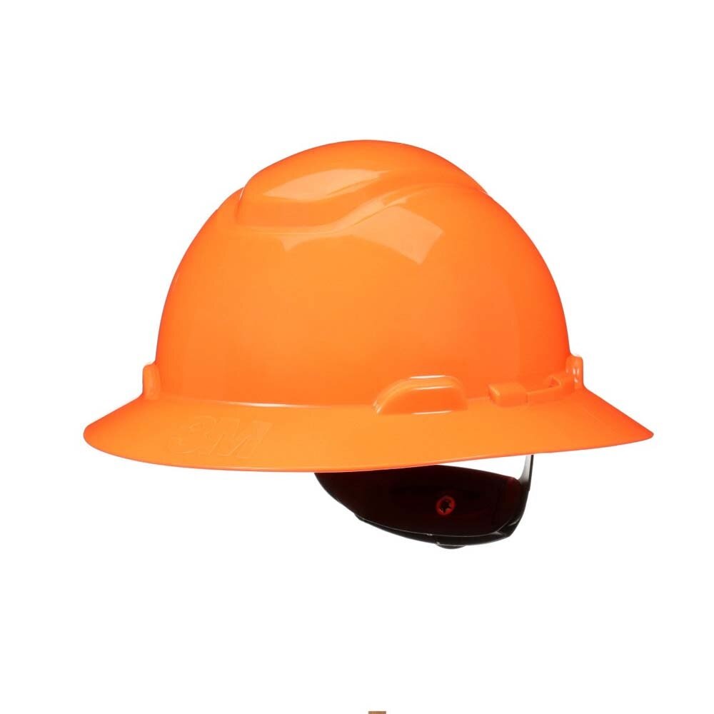 3M H-807SFR-UV SecureFit Full Brim Hard Hat , H-Vis Orange, 4-Point Pressure Diffusion Ratchet Suspension with UVicator (7100240033) - (20Pack) - 3