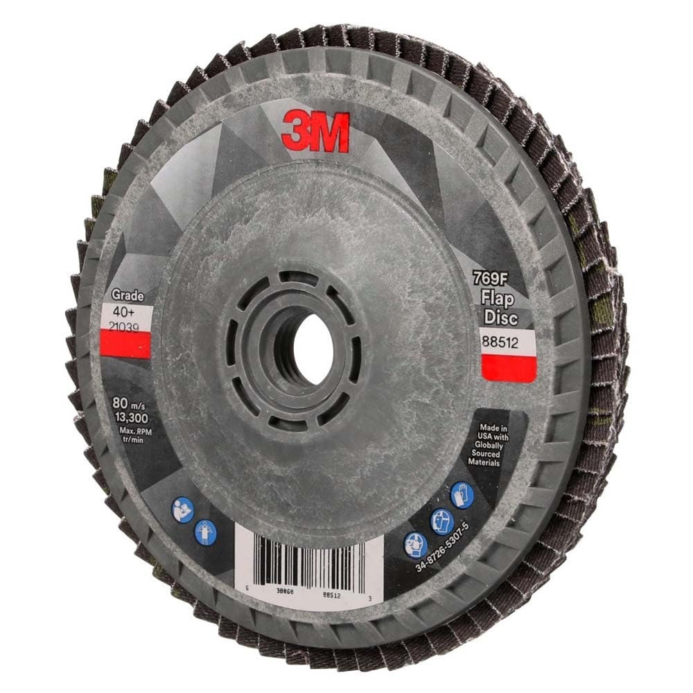 3M 769F Flap Disc 40+ YF-weight T27 Quick Change 4-1/2 in x 5/8 in-11 (7100242989) - 2
