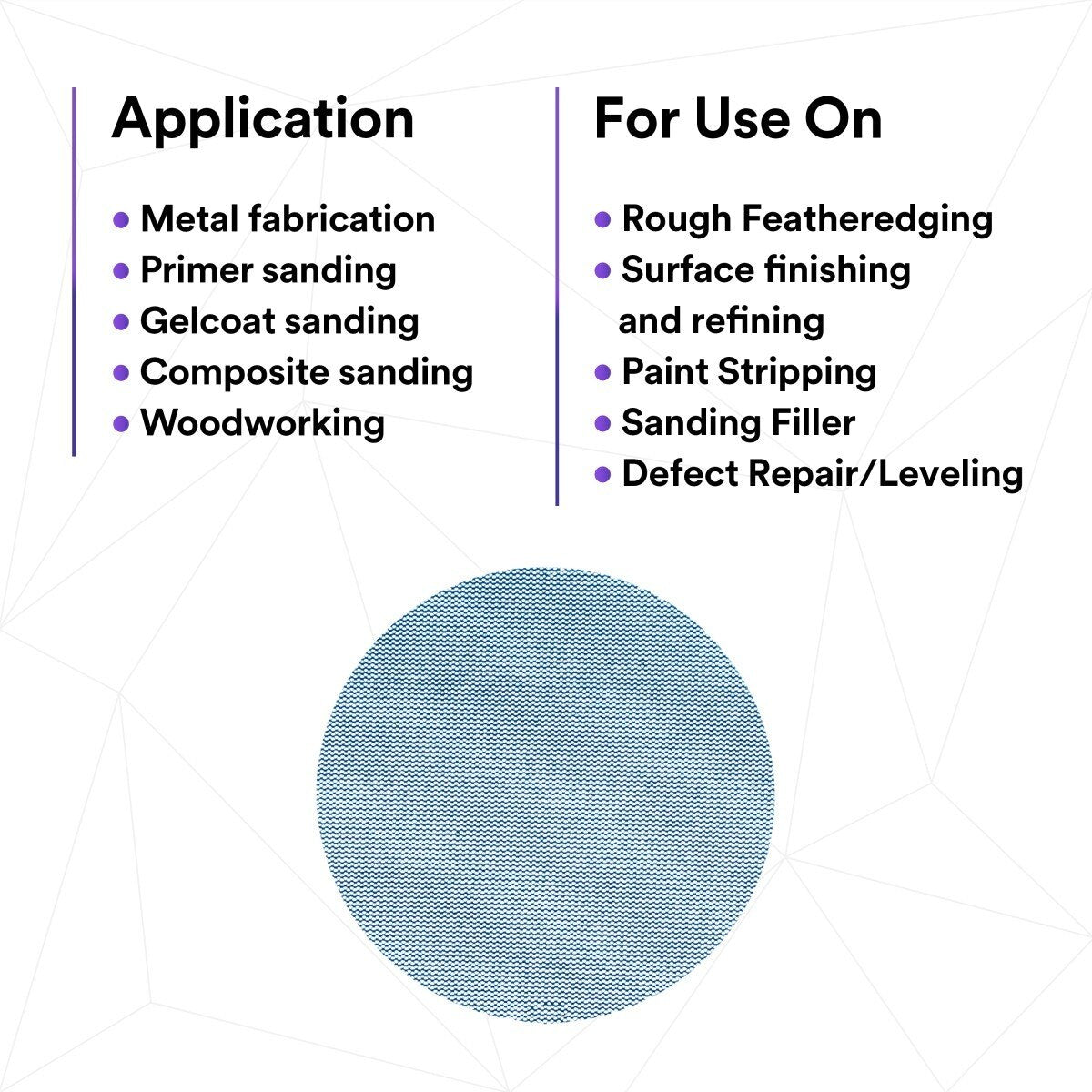 3M 310W Xtract Clean Sanding Net Disc, 320+, Blue, 5 in x NH, Die 500X, Hook and Loop (7100247522) (500 Pack) - 3