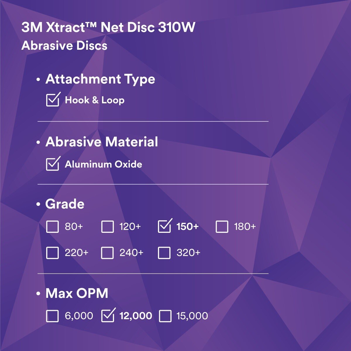 3M 310W 88407 Xtract Hookit Clean Sanding Net Disc 150+ Grit, 6 in x NH, Die 600Z, Blue Abrasive Disc for Metal, Wood, Composites (7100247529) (500 Pack) - 3