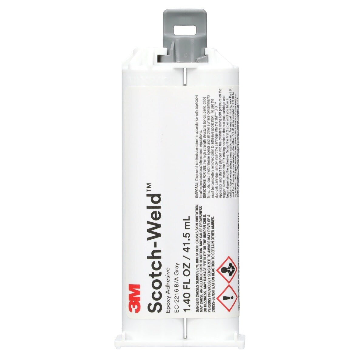 3M 2216 DP2216 Scotch-Weld Epoxy Adhesive DP, Gray, 41.5 mL Duo-Pak (7100262036) - (12Pack) - 4