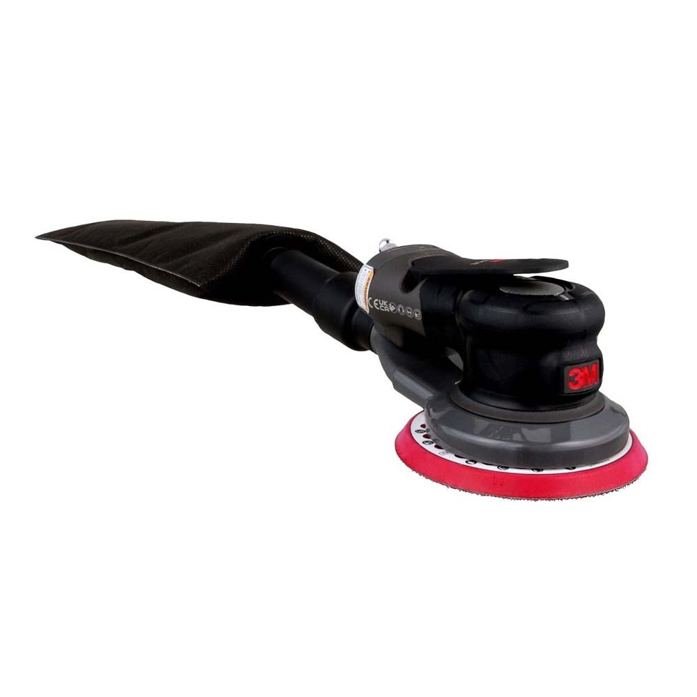 3M 88946 Xtract Pneumatic Random Orbital Sander, 5 in, Self-Generated Vacuum, 3/16 in Orbit, 0.28 HP (209W) (7100264068) - 3