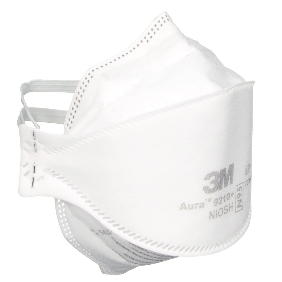 3M 37192 Aura Particulate Respirator 9210+, N95 Disposable Individually Wrapped Flat Fold, White (7100266132) (240 Pack) - 4