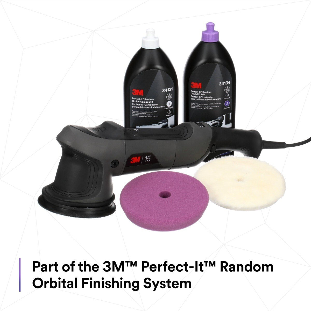 3M 34123 Hookit Random Orbital Foam Polishing Pad, Fine, Purple, 5 in 130 mm, for Automotive Compounding and Polishing (7100277203) (12 Pack) - 10