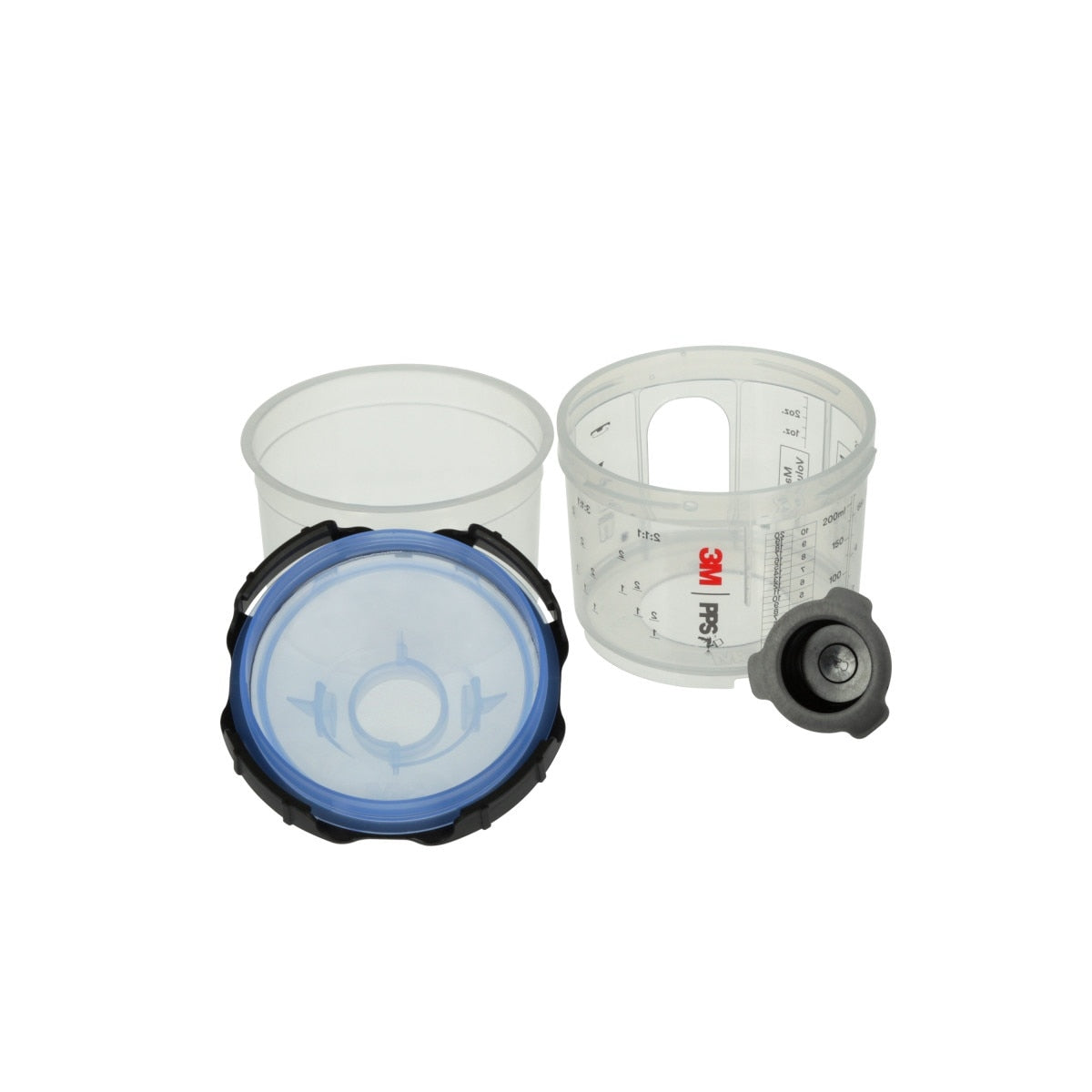 3M 26314 PPS Spray Cup System Kit, Mini, 6.8 fl oz, 125 Micron Filter (7100283792) - 2