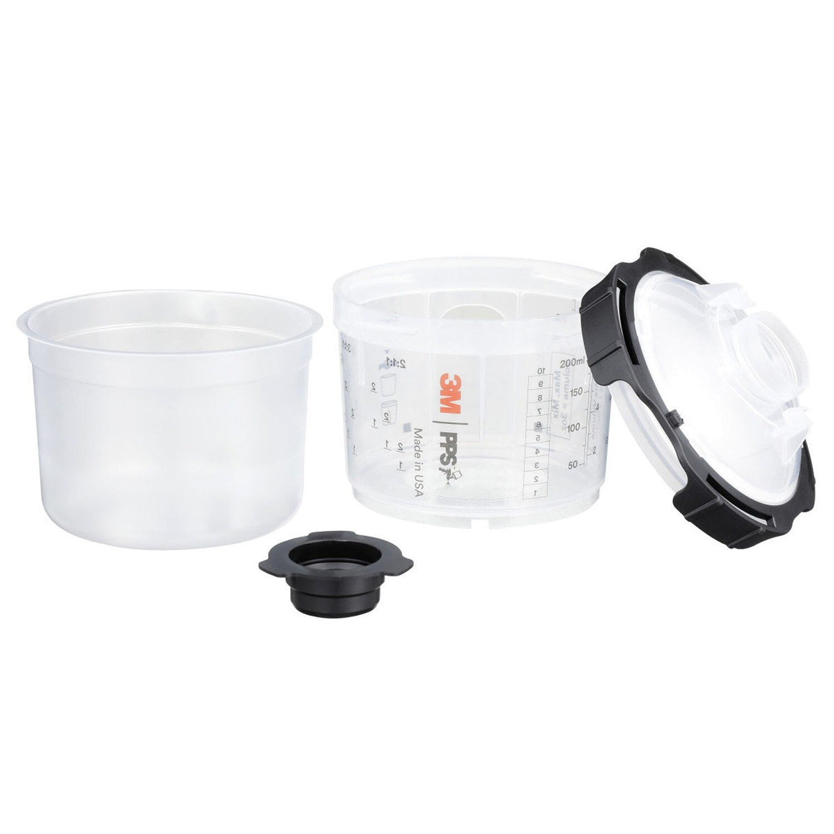 3M 26114 PPS Spray Cup System Kit, Mini, 6.8 oz, 200 Micron Filter (7100284553) - 3
