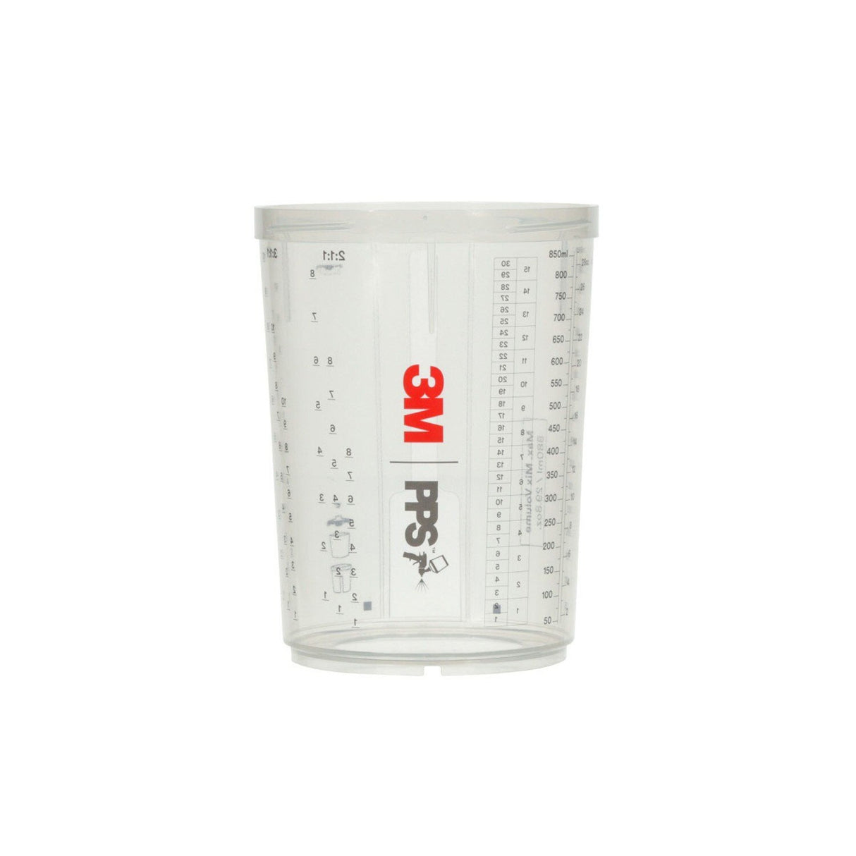 3M 26023 PPS 2.0 Series Spray Gun Cup, Large, 28 fl oz (850 mL) (7100284628) (8 Pack) - 2