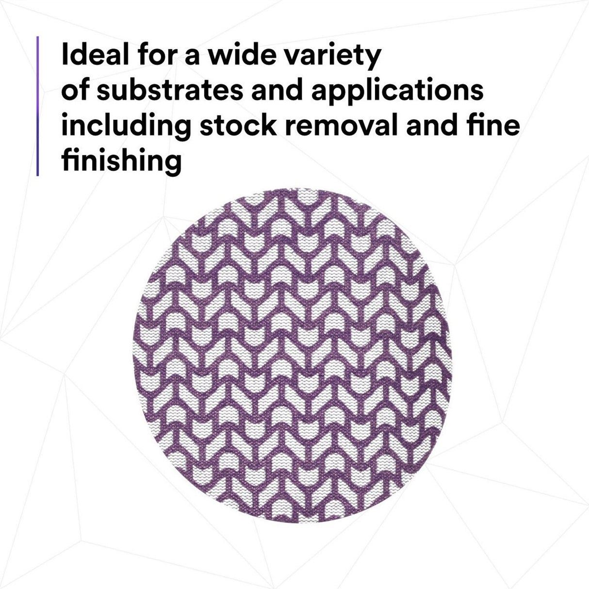 3M 710W Cubitron II Hookit Net Disc, 80+, Purple, 6 in x NH, Die 600Z (7100288129) (300 Pack) - 10