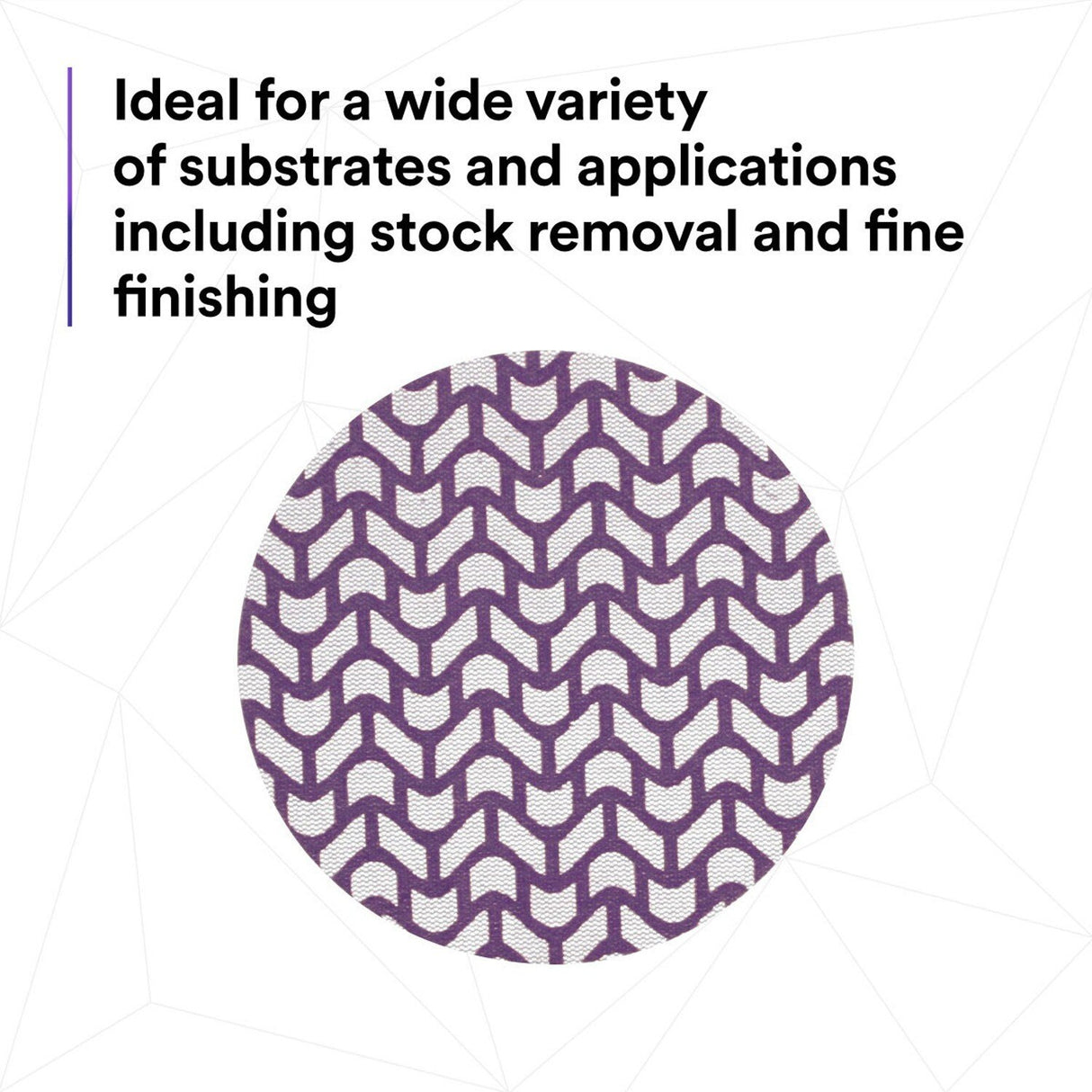 3M 710W Cubitron II Hookit Net Disc, 320+, 5 in x NH, Die 500X, Purple (7100288134) (300 Pack) - 10