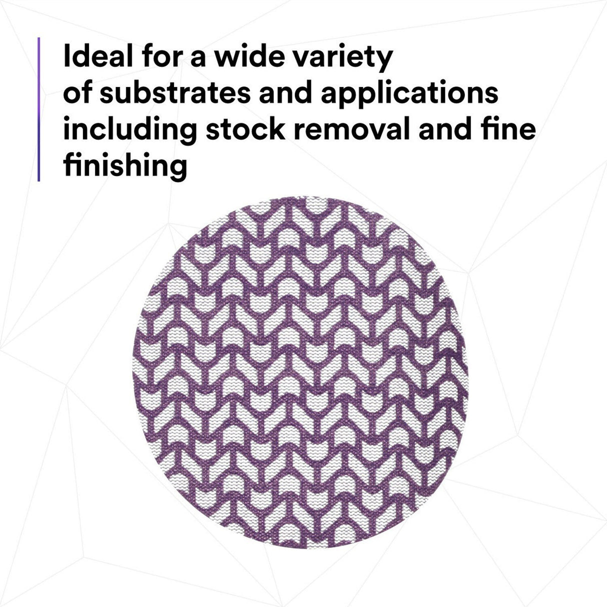 3M 710W 88456 Cubitron II Net Disc, 120+, 6 in x NH, Die 600Z, Hook & Loop, Purple (7100288136) (300 Pack) - 9