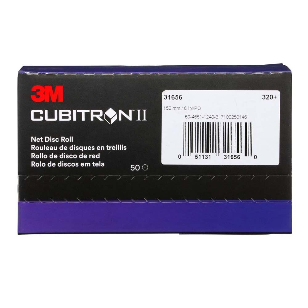 3M 31656 Cubitron II Net Disc Roll , Fastest-Cutting, Longest-Lasting, Dust Capture, 6 in, 320+ grade, Discs (7100291570) - (6Pack) - 5