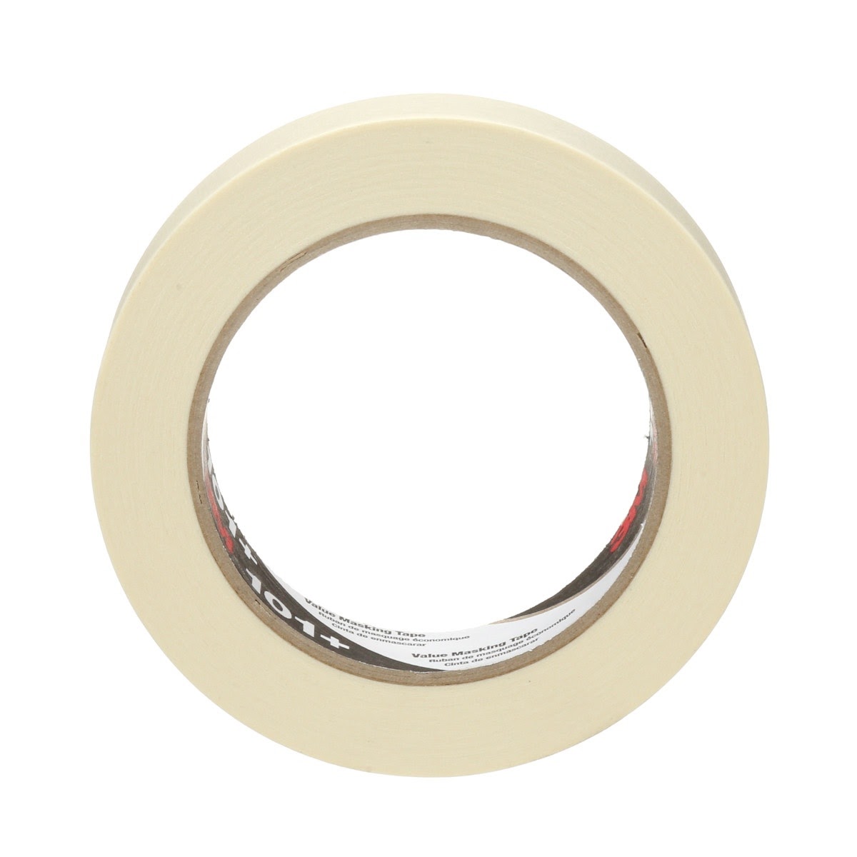 3M 101+ Value Masking Tape, Tan, 24 mm x 55 m, 5.1 mil (7100293675) - 3