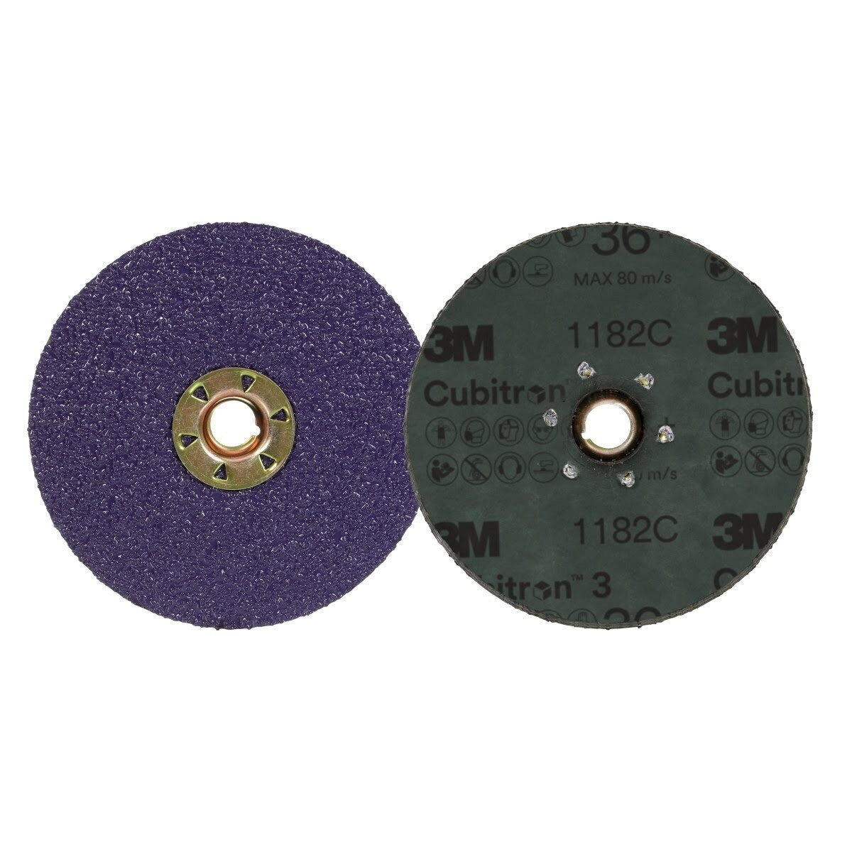 3M 1182C Cubitron 3 Fibre Disc TN Quick Change 36+ Purple 5 in (7100310728) (100 Pack) - 2