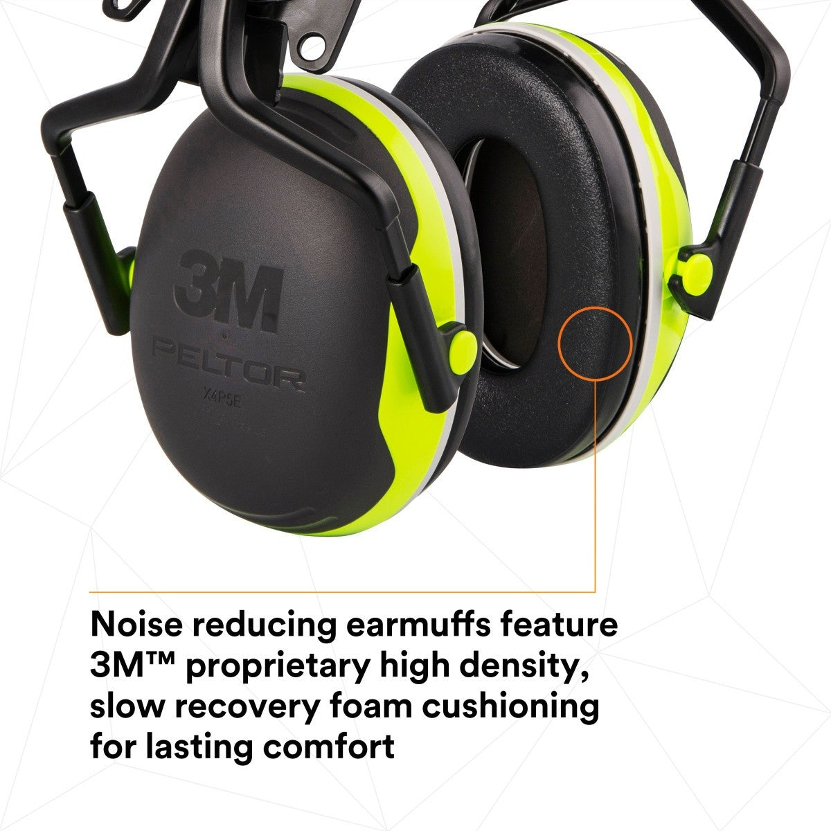 3M X4P5E PELTOR Helmet Attached Earmuffs, Electrically Insulated, NRR 25 dB, X Series, Hard Hat Attached (7100311536) - 7