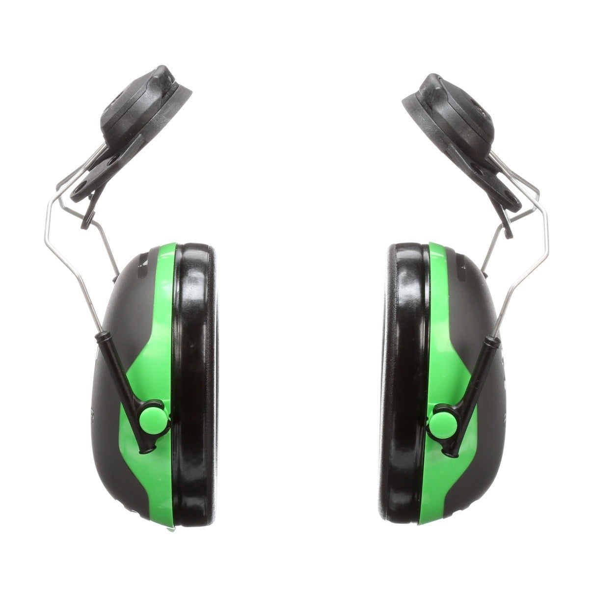 3M X1P3E PELTOR Helmet Attached Earmuffs, NRR 21 dB, Cap Style Hard Hat Compatible, Black/Green (7100315030) (1 Pair) - 3