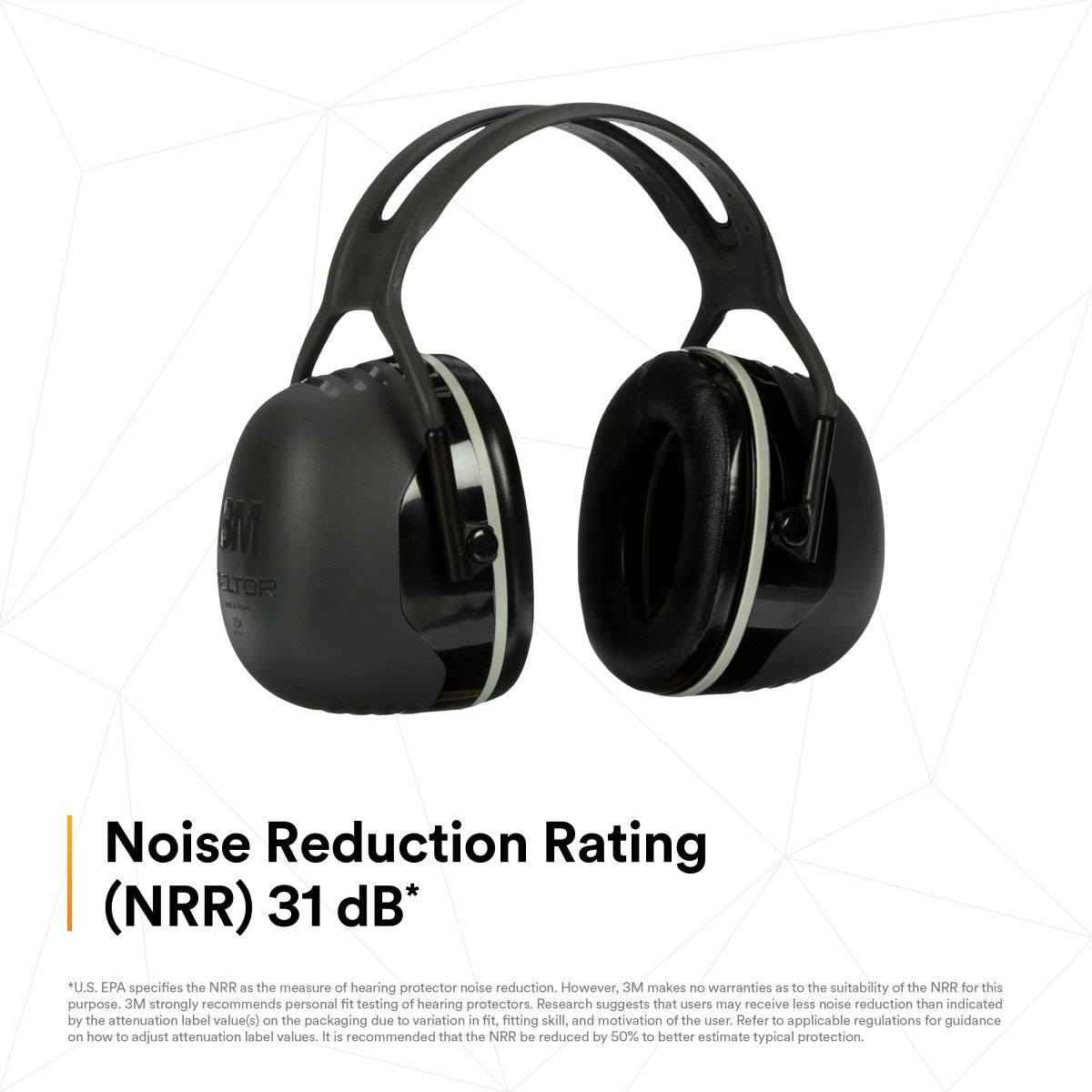3M 7100315048 Over-the-Head Earmuffs X5A NRR 31 dB Hearing Protection - (10Pack) - 2