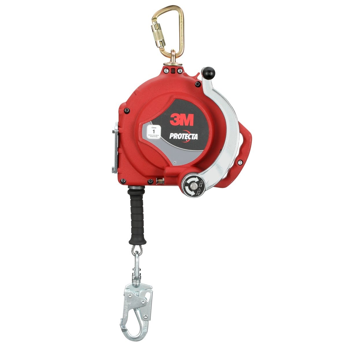 3M 3590052 PROTECTA 3-Way Retrieval Self-Retracting Lifeline with Bracket, 50 ft Galvanized Cable, Steel Swivel Snap Hook, Class 1 ANSI (7100318446)