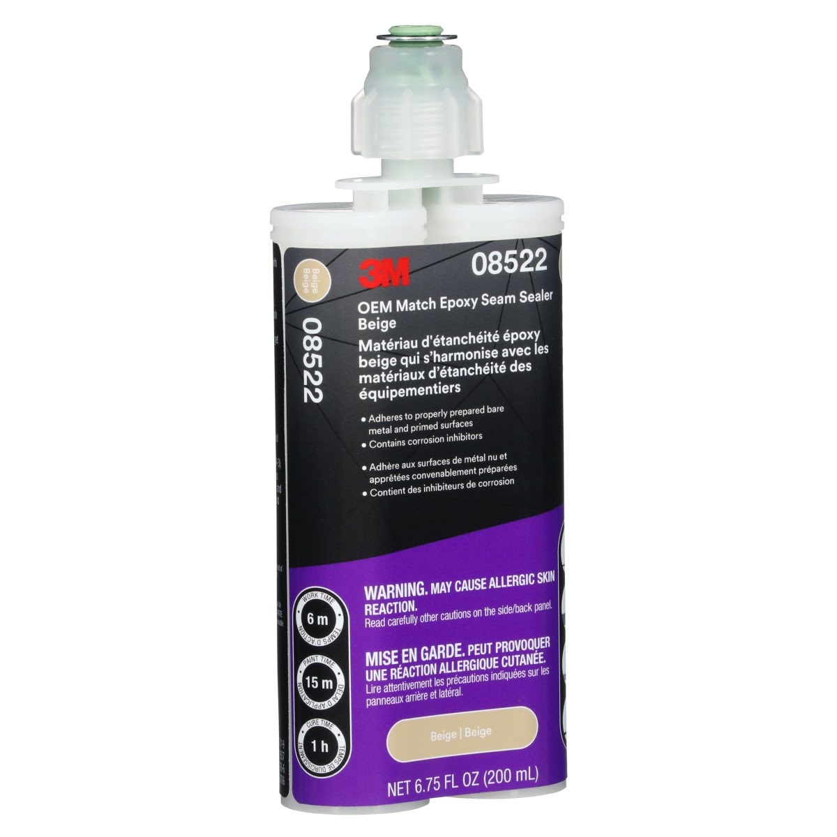 3M OEM Match Epoxy Seam Sealer Two Part Epoxy Beige 200 ml Cartridge (08522) (7100318557) - (6Pack) - 3