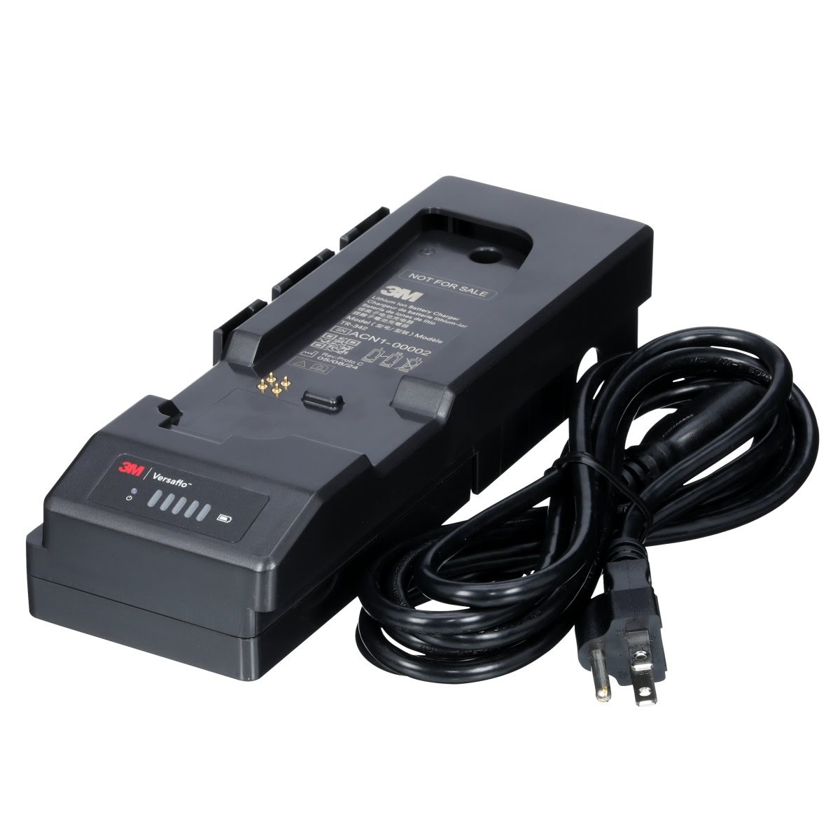 3M TR-342N Versaflo Single Station Battery Charger Kit for TR-300+ PAPR, Black (7100341077) - 2