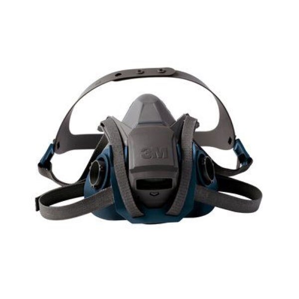 3M 6502QL Rugged Comfort Quick Latch Half Facepiece Reusable Respirator, Medium, Bayonet Connection, Cool Flow Valve, Silicone Face Seal (7000128239)