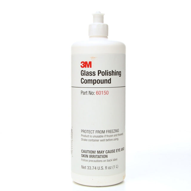 3M 60150 Glass Polishing Compound, 1 L Bottle, White (61009) (7000000321)  - (6Pack)