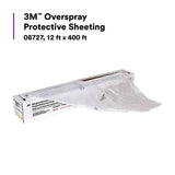 3M 06727 Overspray Protective Sheeting, Translucent, Tear Resistant, Durable, 12 ft x 400 ft (7000000350) - 3