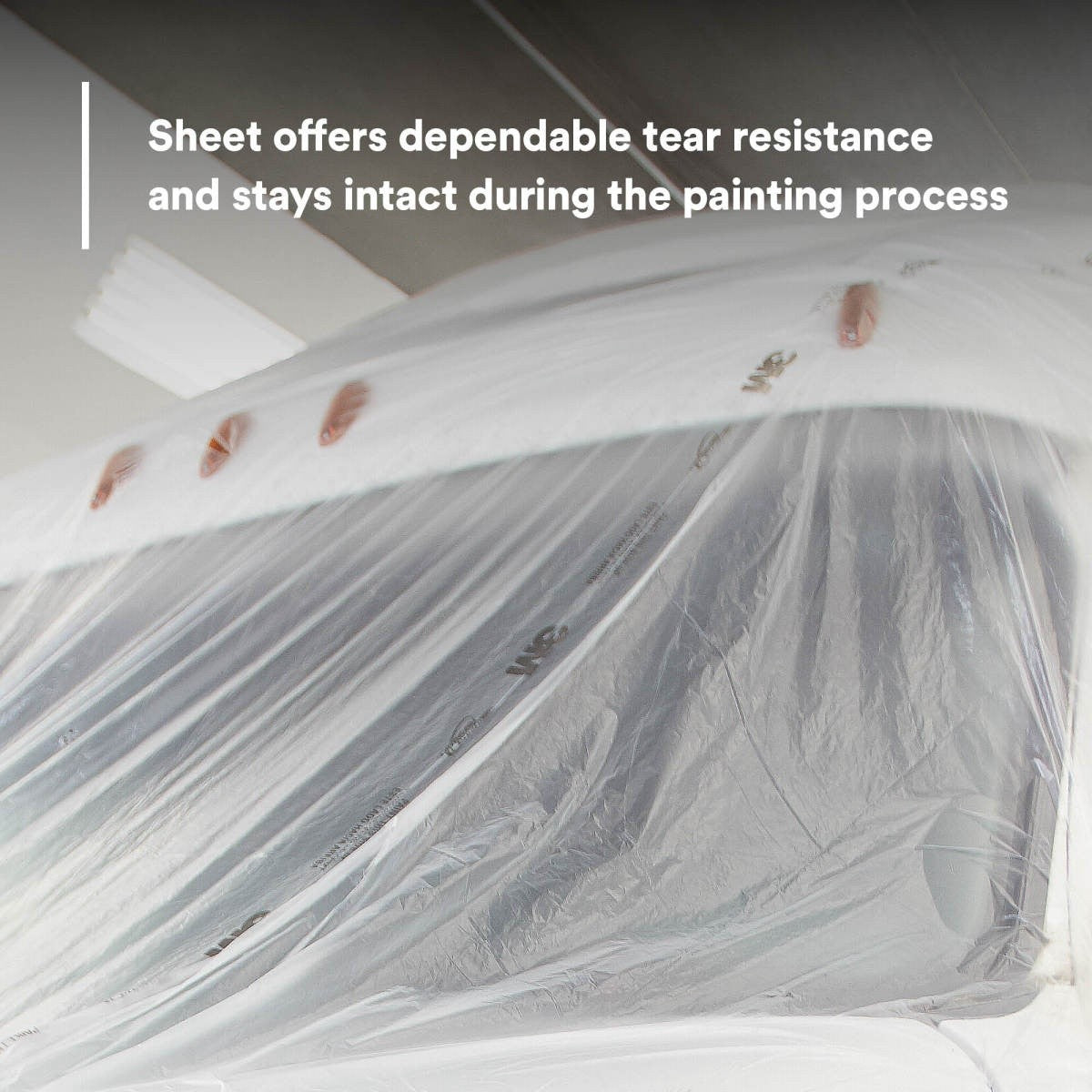 3M 06727 Overspray Protective Sheeting, Translucent, Tear Resistant, Durable, 12 ft x 400 ft (7000000350) - 4