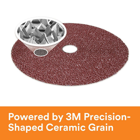 3M 982C Cubitron II Fibre Disc 36+, 7 in x 7/8 in Center Hole (7000000393) (400 Pack) - 2