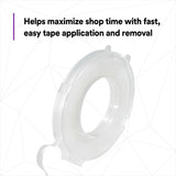 3M 06800 Smooth Transition Tape, Center Adhesive, Transparent, 1/4 in x 30 ft (7000000459) (60 Pack) - 9