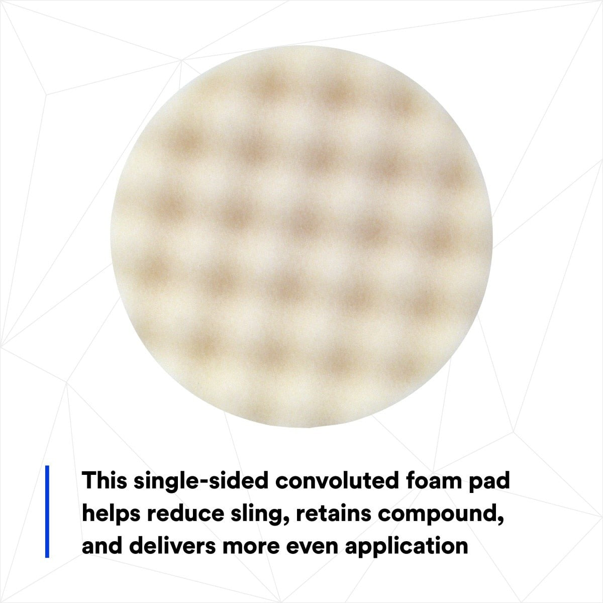 3M 05723 Hookit Foam Compounding Pad, Single Sided, Flat Back, Hook and Loop, White, 8 in (203.2 mm) (7000000485) (24 Pack) - 10