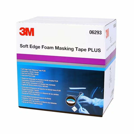 3M 06293 Soft Edge Foam Masking Tape PLUS , Professional Grade, Quick and Effective Seal, 21 mm x 49 m (7000000527) - 2
