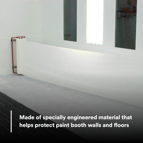3M 36852 Dirt Trap Protection Material, Nonwoven Overspray Protection, White, 28 in x 300 ft (7000000528) - 9