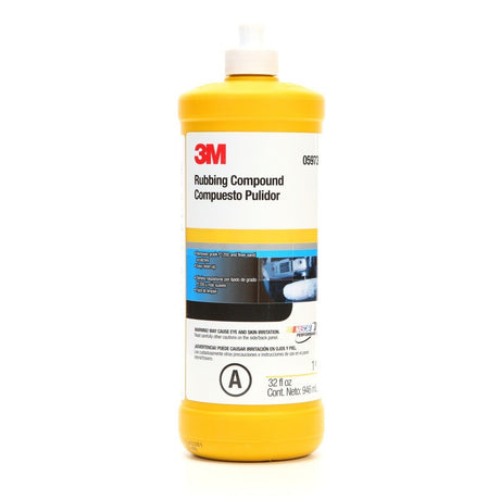 3M 05973 00597 Rubbing Compound, Liquid Formula, 1 qt 32 fl oz/946 mL for Automotive Paint Finishes (7000000537)  - (6Pack)