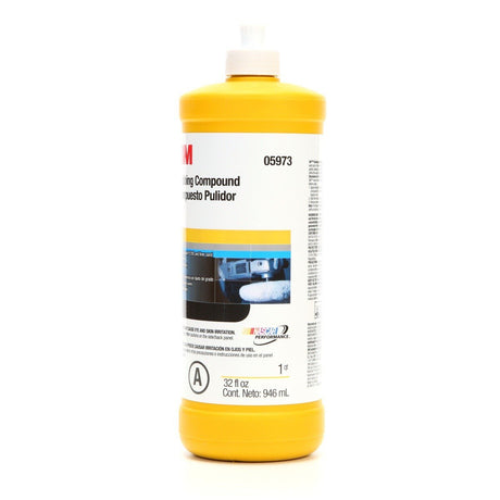 3M 05973 00597 Rubbing Compound, Liquid Formula, 1 qt 32 fl oz/946 mL for Automotive Paint Finishes (7000000537)  - (6Pack) - 4