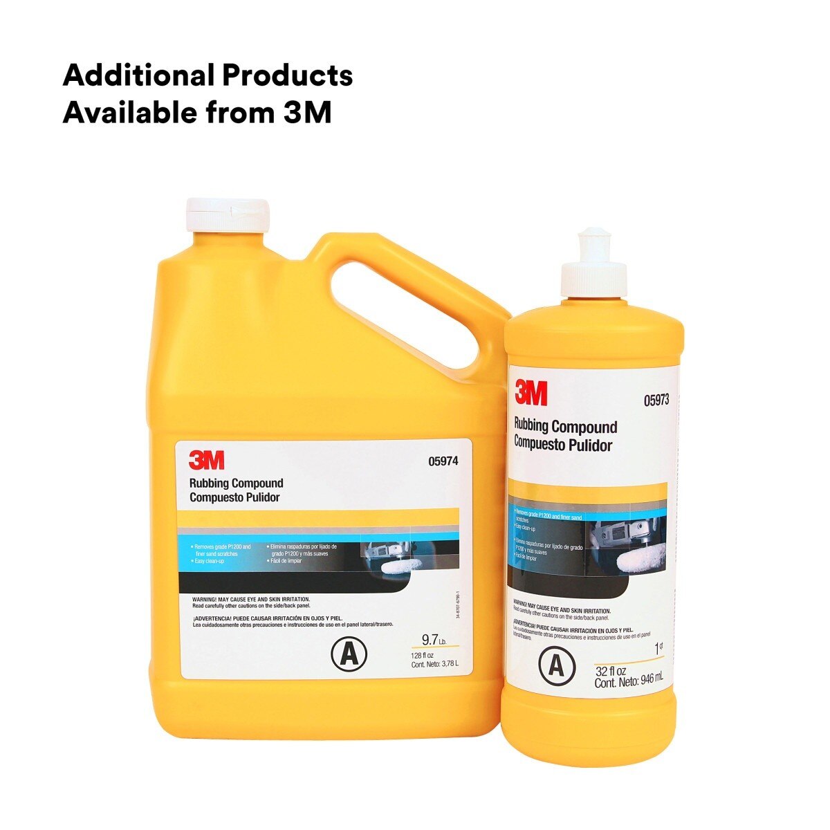 3M 05973 00597 Rubbing Compound, Liquid Formula, 1 qt 32 fl oz/946 mL for Automotive Paint Finishes (7000000537)  - (6Pack) - 6