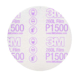 3M 00951 Hookit Finishing Film Abrasive Disc 260L, 5 in, P1500 (7000000562) (100 Pack)